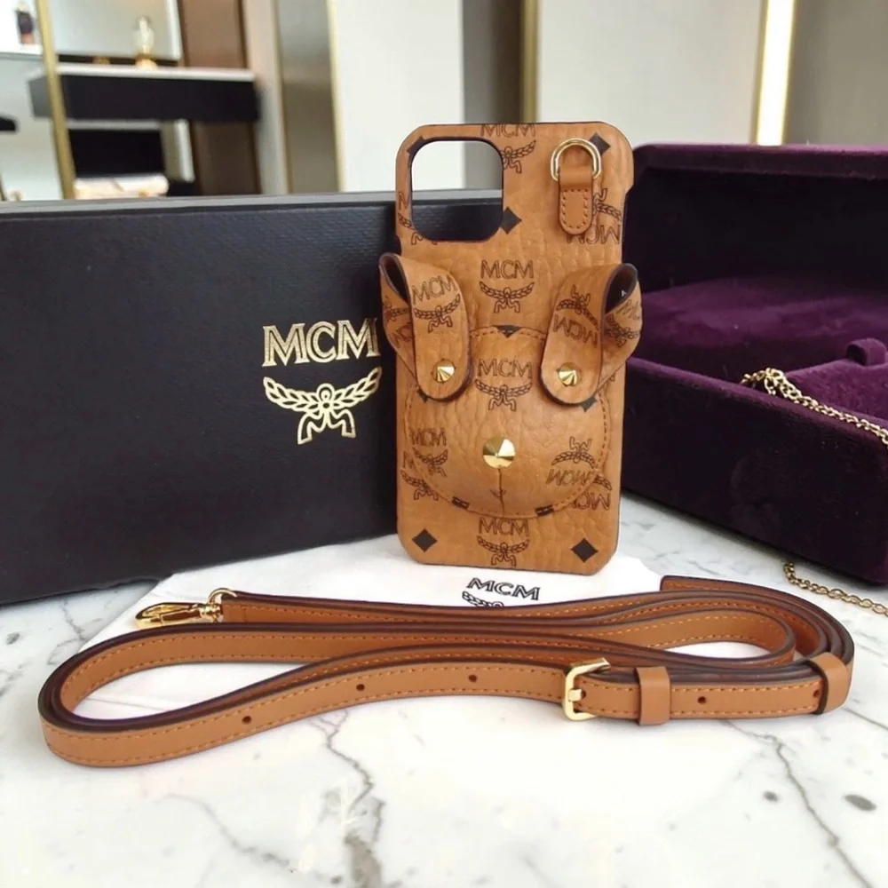 MCM Visettos Leather iPhone 11 PRO Case with Straps 😍🔥